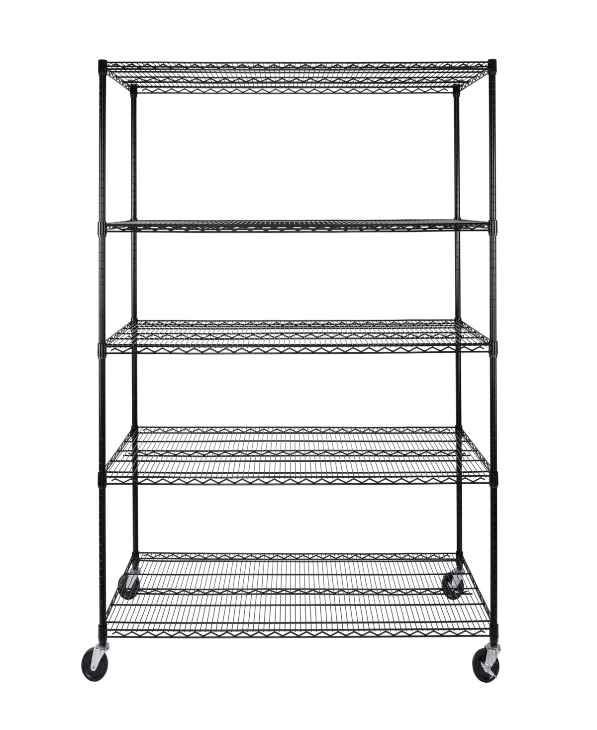 Shop Seville Classics Ultradurable 5-tier Nsf Steel Wire Shelving, 48" W X 24" D X 76" H In Black