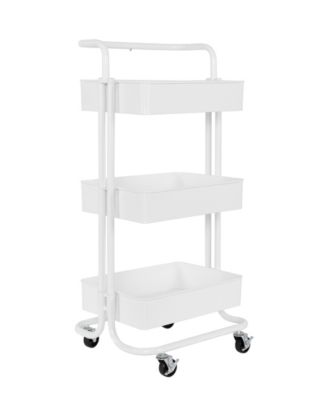 3-Tier Steel Cart with Handle