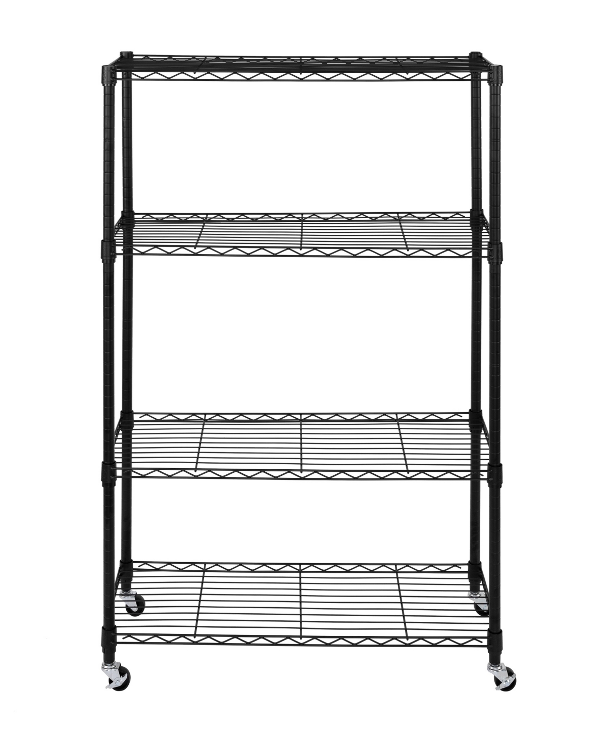 Shop Seville Classics Ultradurable 4-tier Nsf Steel Wire Shelving System In Black