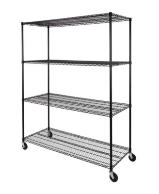 UltraDurable 4-Tier NSF Steel Wire Shelving, 60" W x 24" D x 76" H