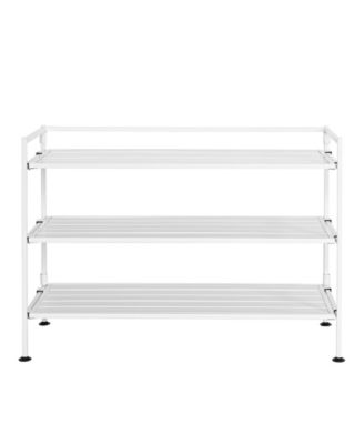 HOME 3-Tier Resin Slatted Shoe Rack