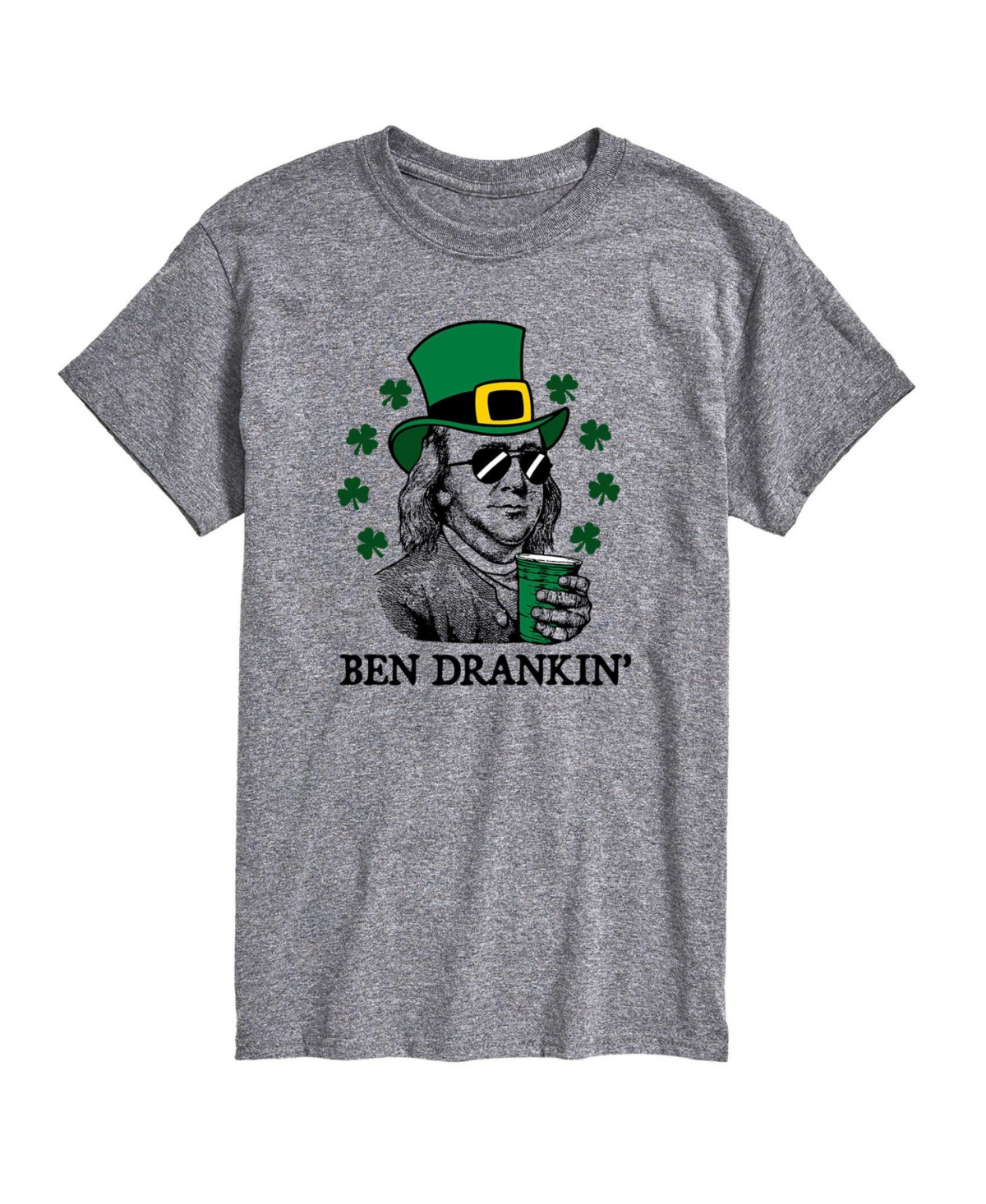 Men's St Patricks Day Short Sleeve T-shirts - Gray