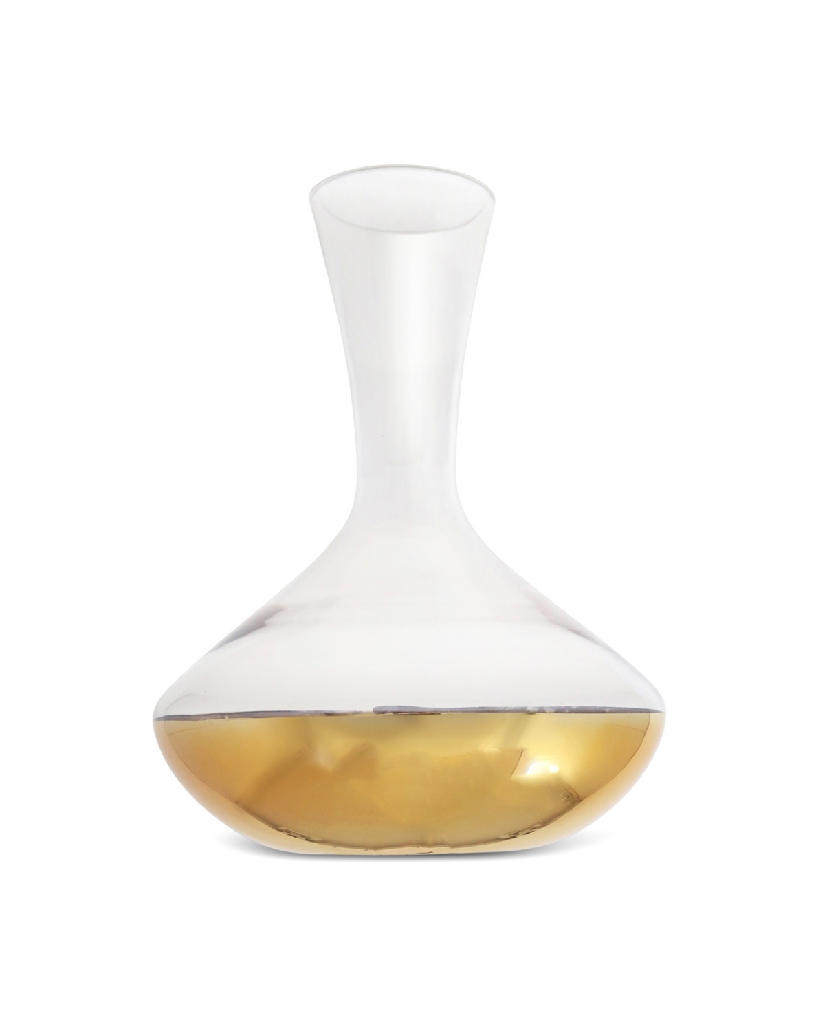 Shop Vivience Bottom Decanter Glasses In Clear,gold