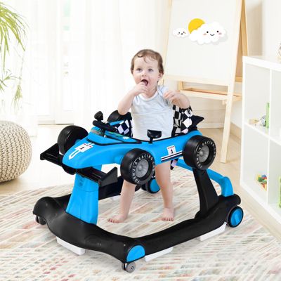 Kids 4-in-1 Foldable Activity Push Walker with Adjustable Height