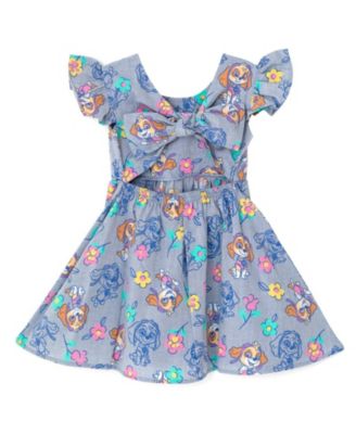 Toddler Girls Skye Floral Chambray Skater Dress Toddler|Child