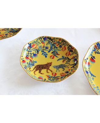 Amazon Rainforest Bone China Side Plate In Yellow