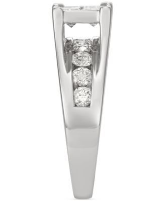 Diamond Princess Quad Channel Bridal Set (2 ct. t.w.) in 14k White Gold