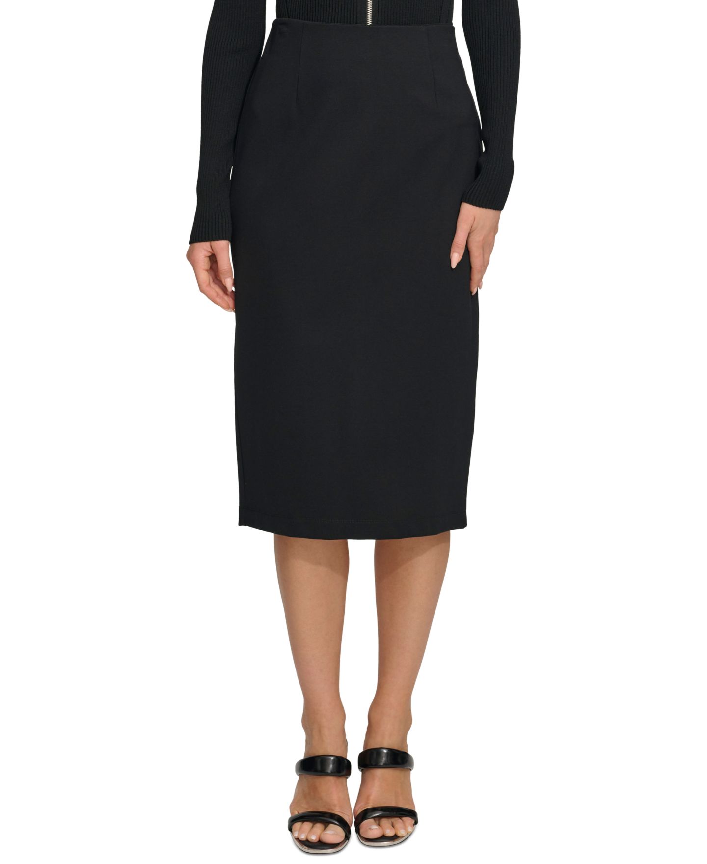 Женская юбка DKNY Pull-On Pencil, цвет: Чёрный — фото 1