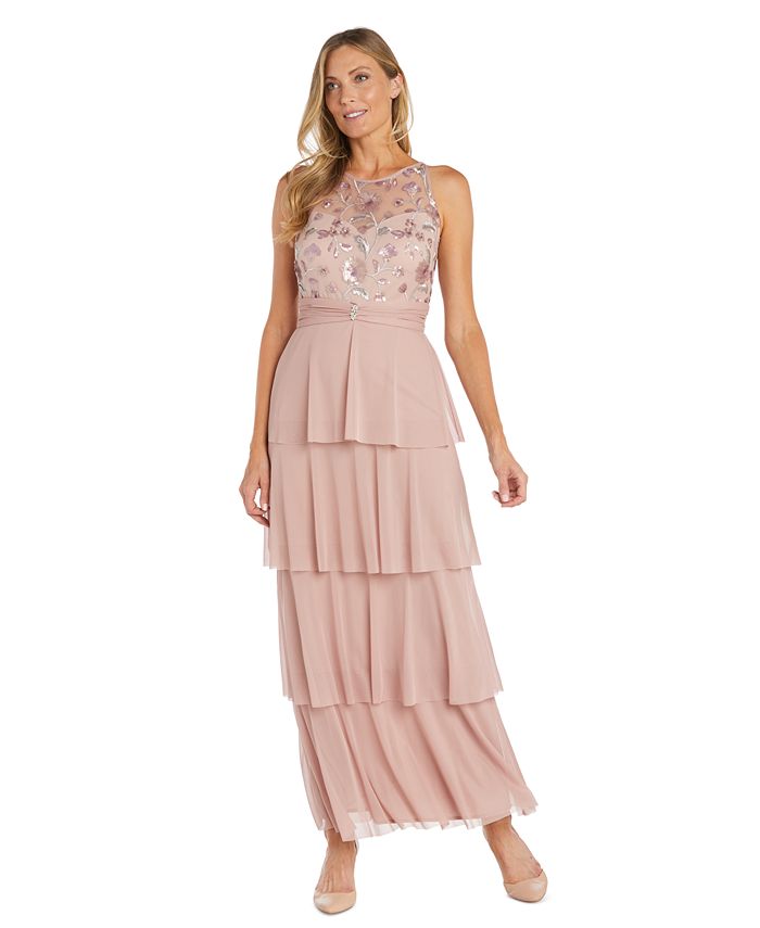 **Enchanted Illusions: Floral Beaded Illusion Bodice Gown for Unforgettable Occasions**