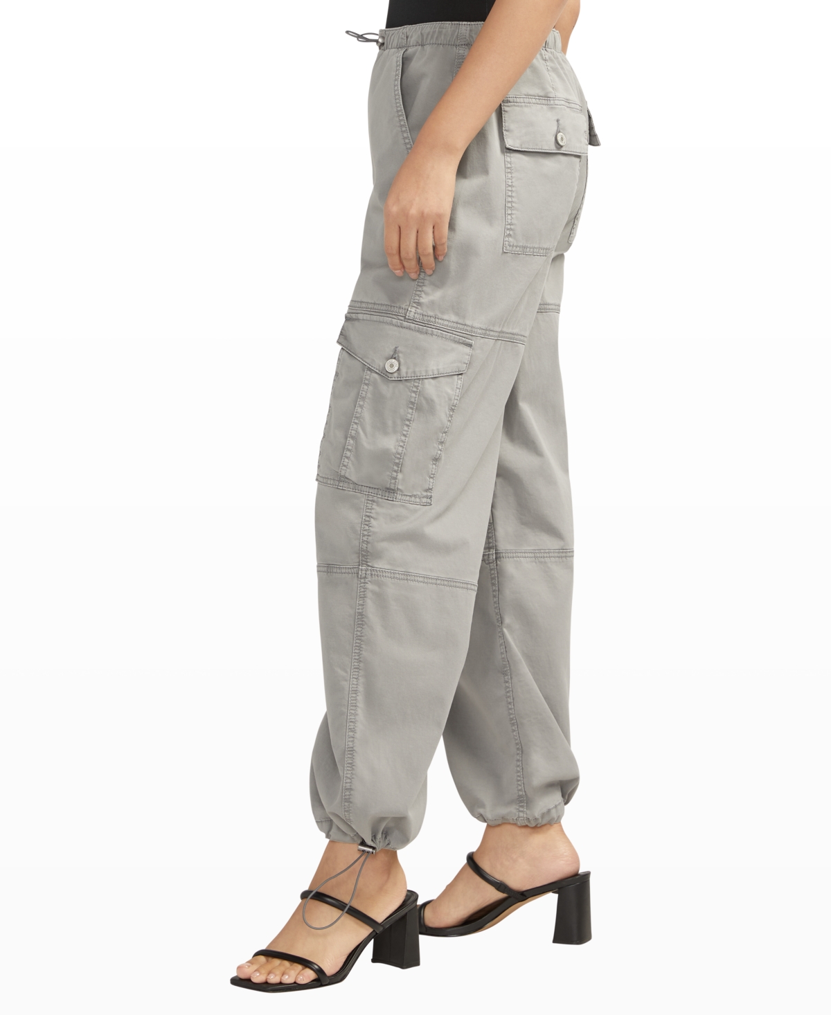 Shop Silver Jeans Co. Women's Parachute Cargo Pants In Cement