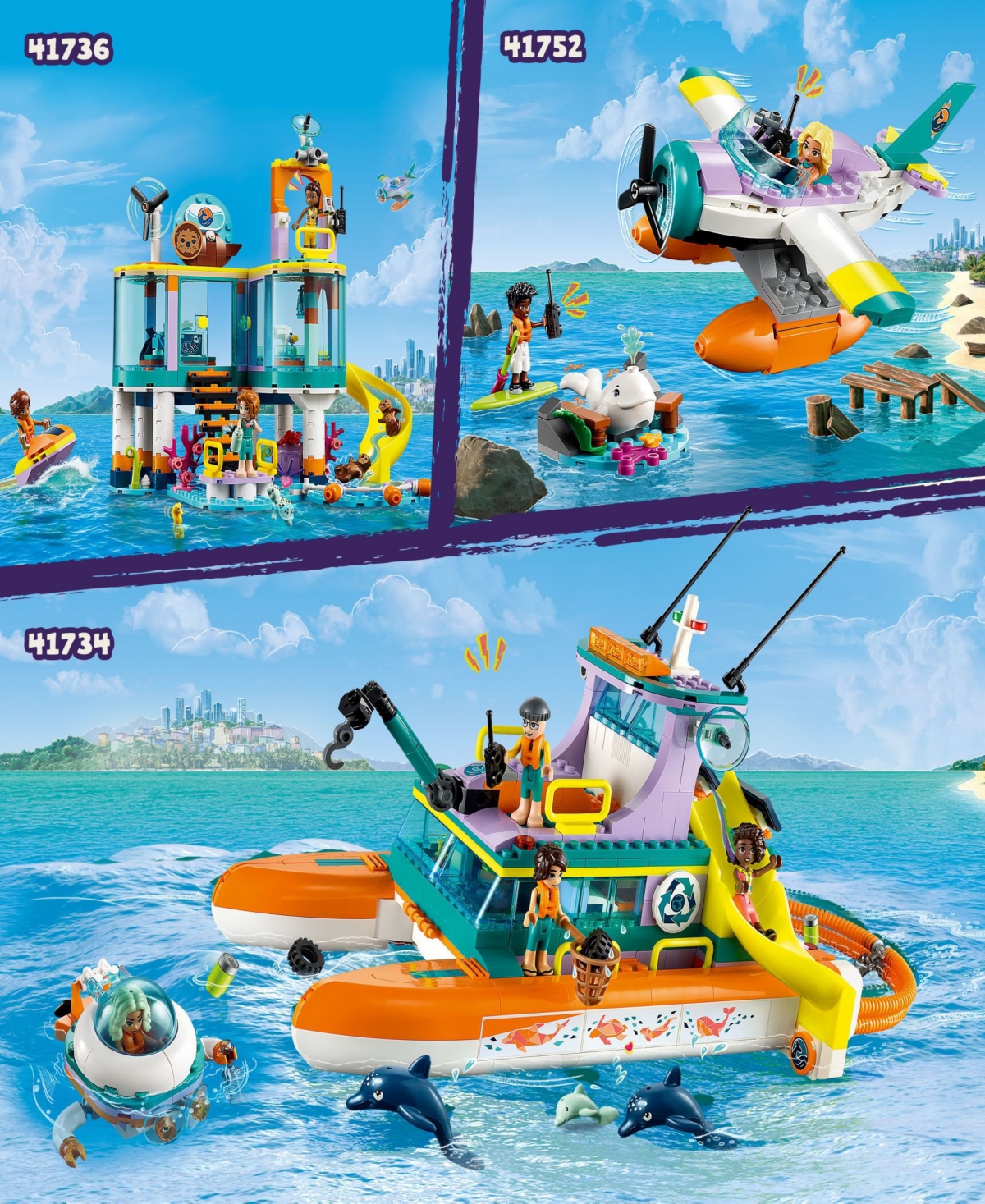 Lego Friends 41734 Sea Rescue Boat Toy Adventure Building Set