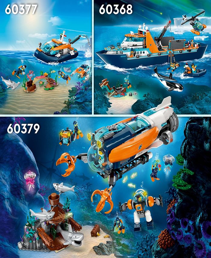 LEGO® City 60377 Exploration Explorer Diving Boat & Minifigure Toy ...