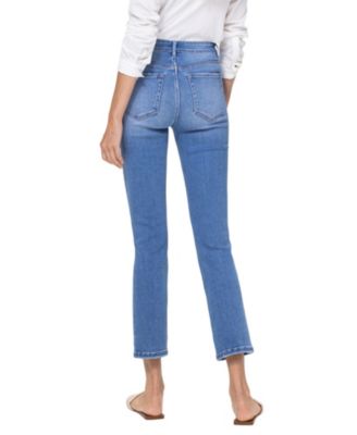 Women's High Rise Cropped Slim Straight Jeans