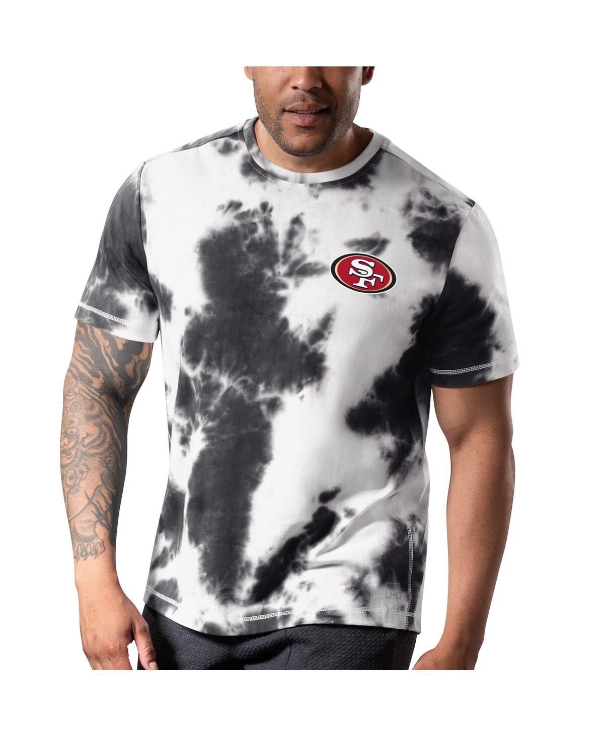 Shop Msx By Michael Strahan Men's  Black San Francisco 49ers Freestyle Tie-dye T-shirt