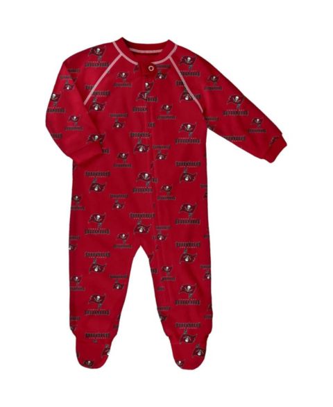 Детский свитер Outerstuff Baby Boys and Girls Red Tampa Bay Buccaneers Allover Print Raglan Full-Zip Jumper