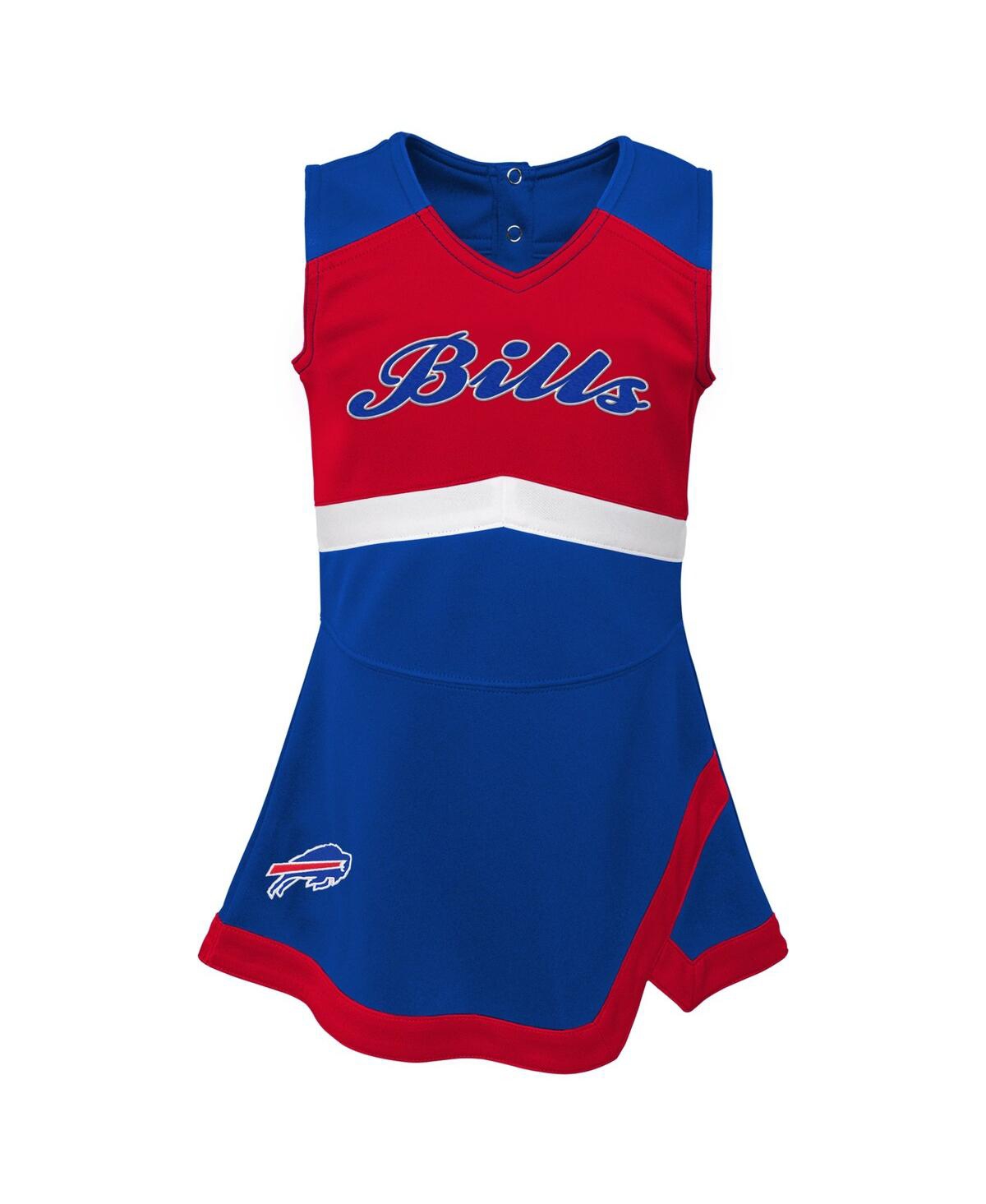Outerstuff Girls Toddler Royal Buffalo Bills Cheer Captain Dress With Bloomers In Royal