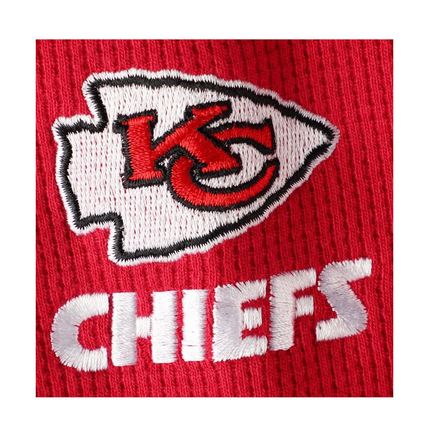 Мужская футболка Dunbrooke Red Kansas City Chiefs Logo Maverick Thermal Henley Long Sleeve — фото 4