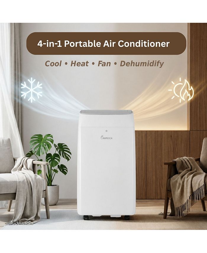 Impecca 14,000 BTU (8,200 BTU SACC) Portable Air Conditioner with ...