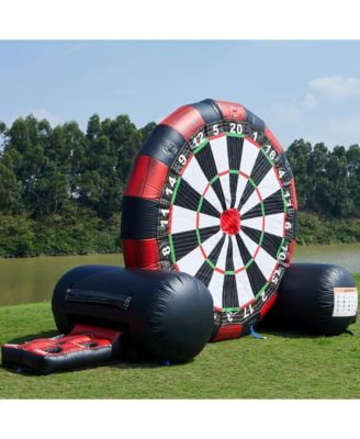 Inflatable Soccer Dart Game (with Blower), Kids and Adults, Commercial Grade, Rental Game, Hoop Shot Target, Toss Game, Outdoor Indoor, Blow Up, 15oz PVC Vinyl, 90 LBS