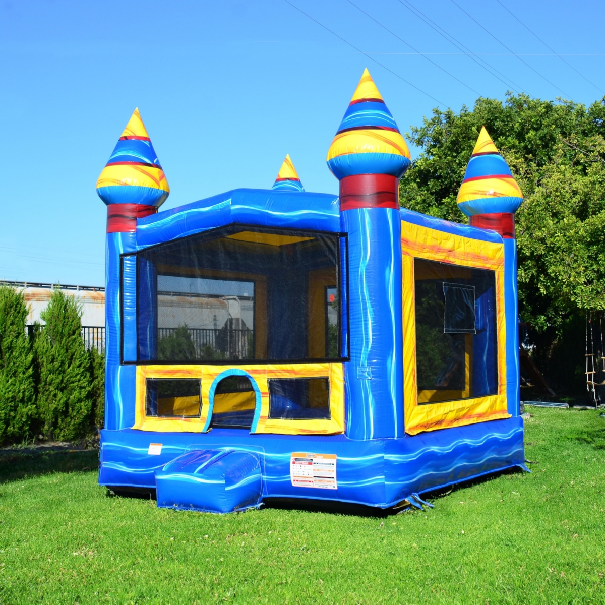 JumpOrange Melting Artic Commercial Grade Bounce House 13x13 for Kids and Adults (with Blower), Basketball Hoop, Outdoor Indoor, Bouncer Jumper, Birth