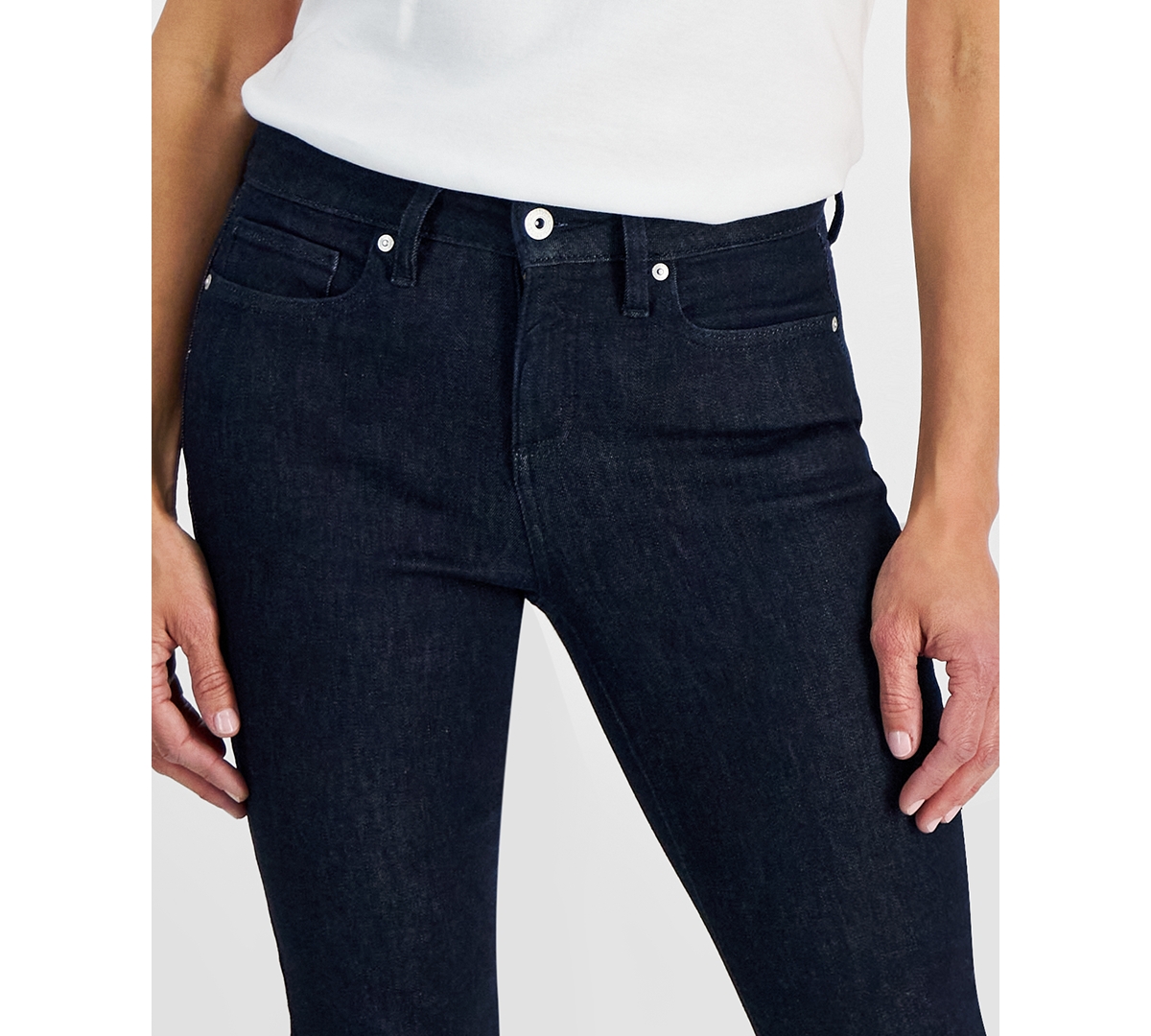 Style & Co Petite Mid Rise Slim Leg Jeans, Created for Macy's