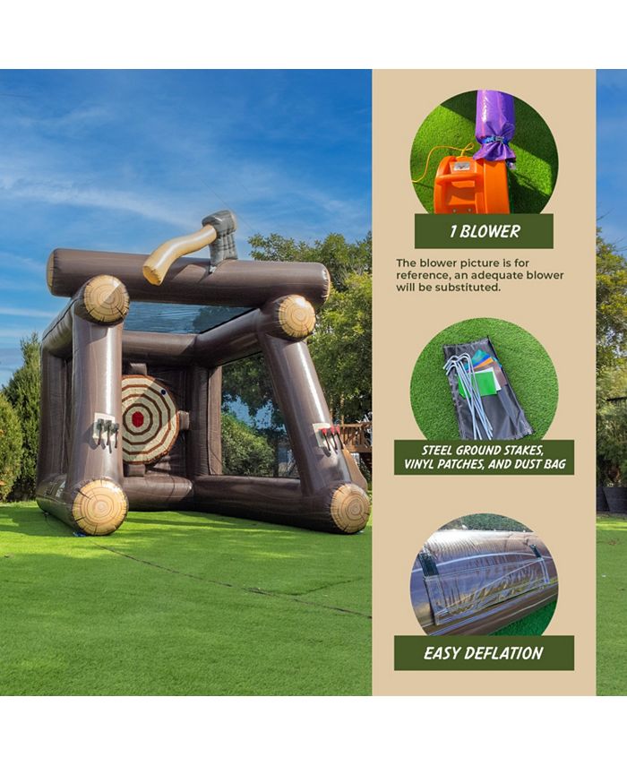 Xjump Axe Throwing Target Game Inflatable (with Blower And Foam Axes