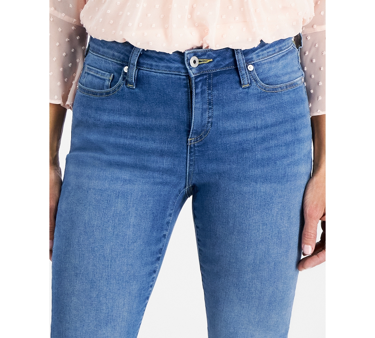 Style & Co Petite Mid Rise Slim Leg Jeans, Created for Macy's