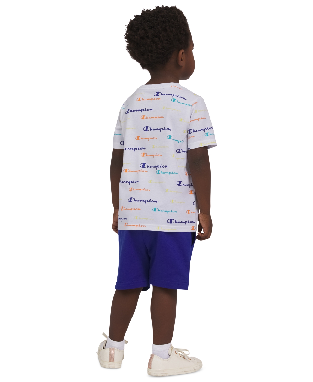 Champion Toddler & Little Boys Short-Sleeve Printed T-Shirt & Fleece Shorts, 2 Piece Set