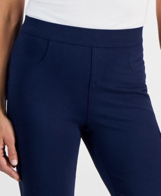 Petite Mid Rise Pull On Straight Leg Ponte Pants, Created for Macy's 
