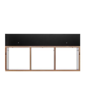 Modern 3 Cube Floating Wall Shelf with Display Ledge, Easy to Hang Wall Mounted Triple Cubby Shelf