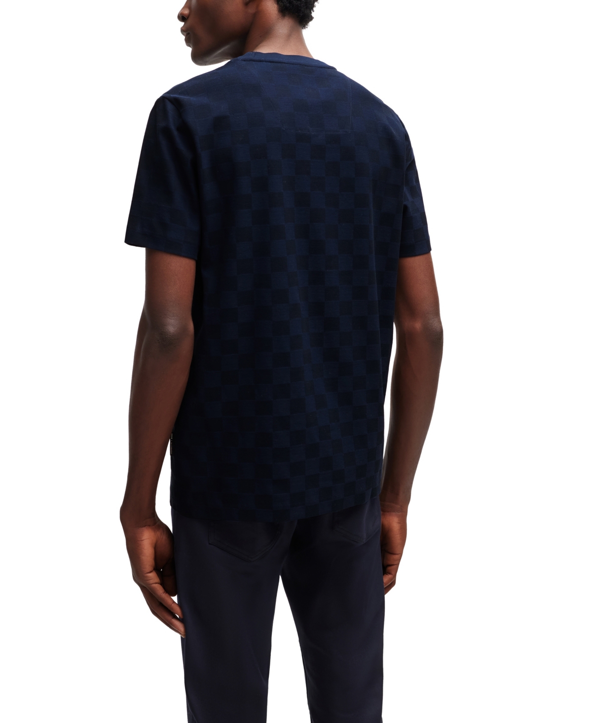 Boss by Hugo Boss Men's Porsche Check Jacquard T-shirt