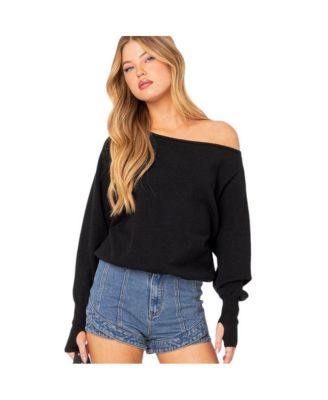 Women's Off Shoulder Oversized Sweater