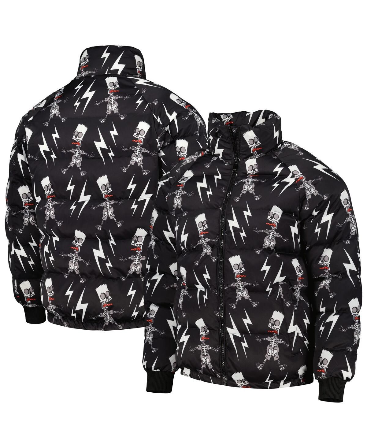 Мужская черная куртка-пуховик The Simpsons Electric Bart Raglan на молнии