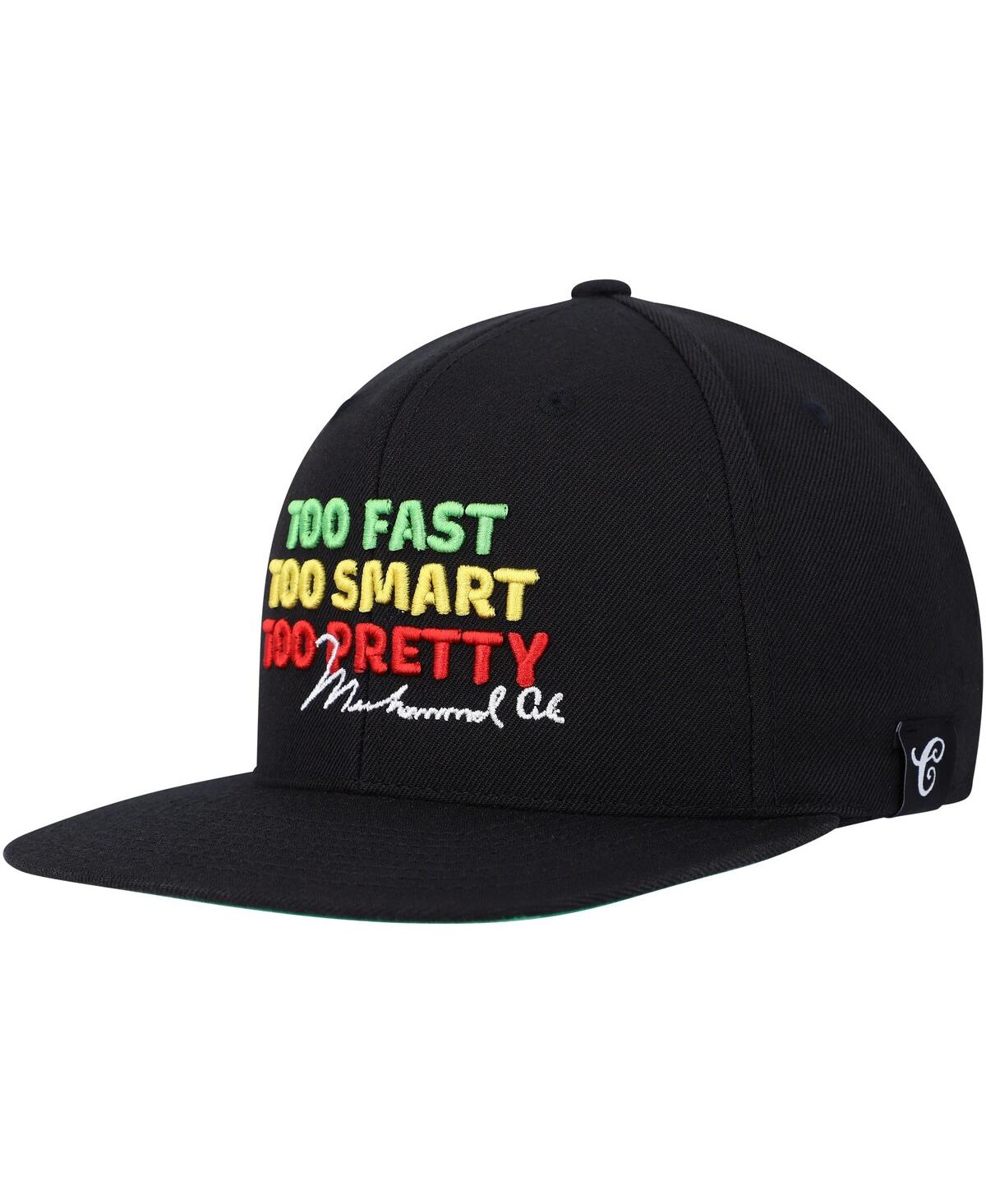 Shop Contenders Clothing Men's And Women's  Black Muhammad Ali Too Pretty Snapback Hat