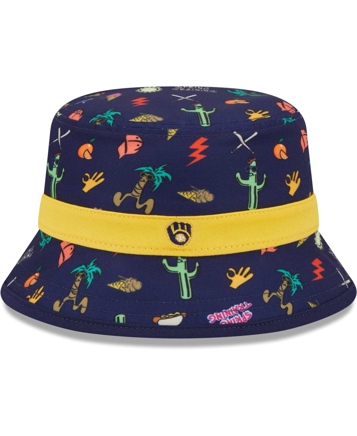 Shop New Era Toddler Boys And Girls  Navy Milwaukee Brewers Spring Training Icon Bucket Hat