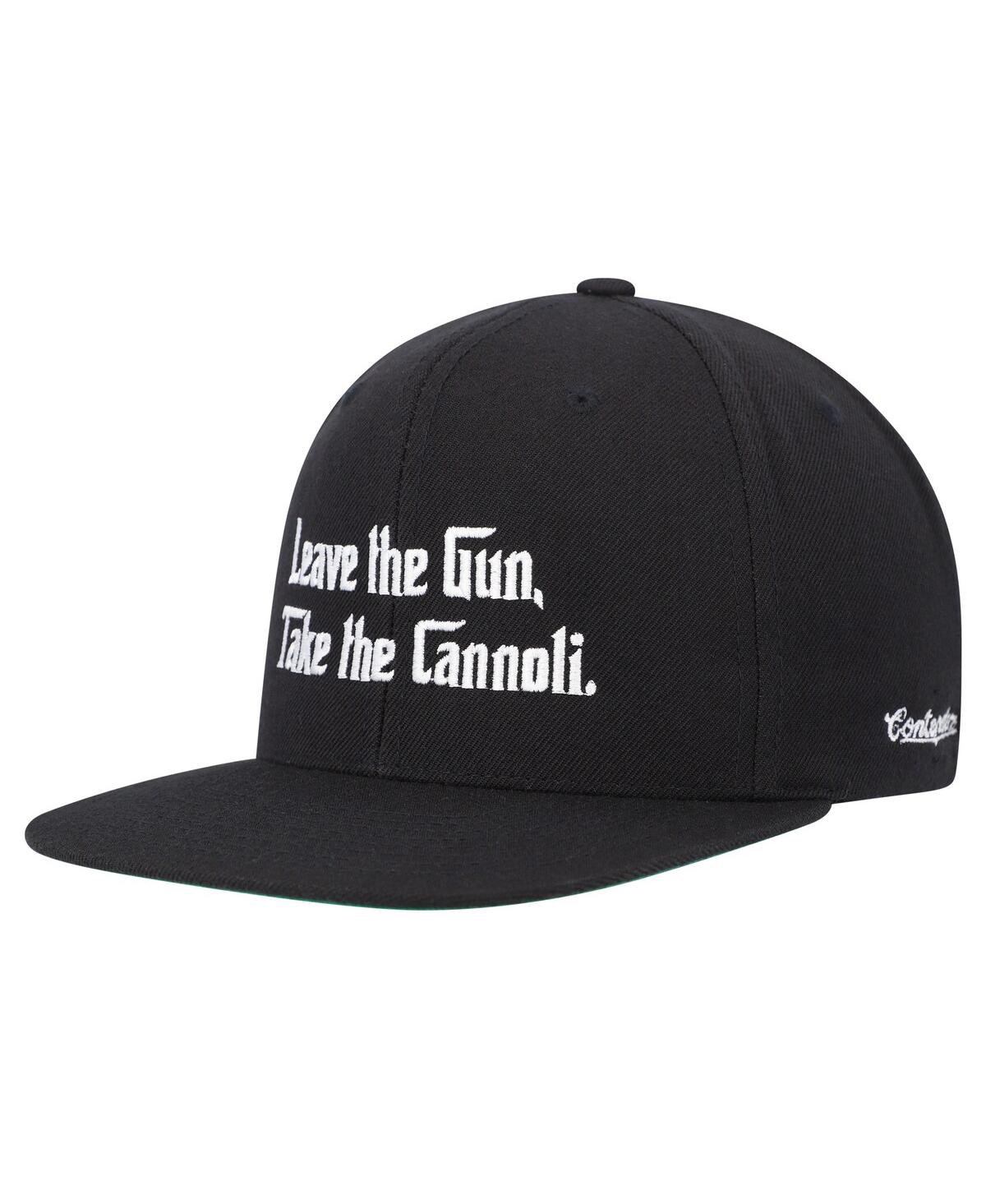 Men's and Women's Contenders Clothing Black The Godfather Leave the Gun, Take the Cannoli Snapback Hat - Black