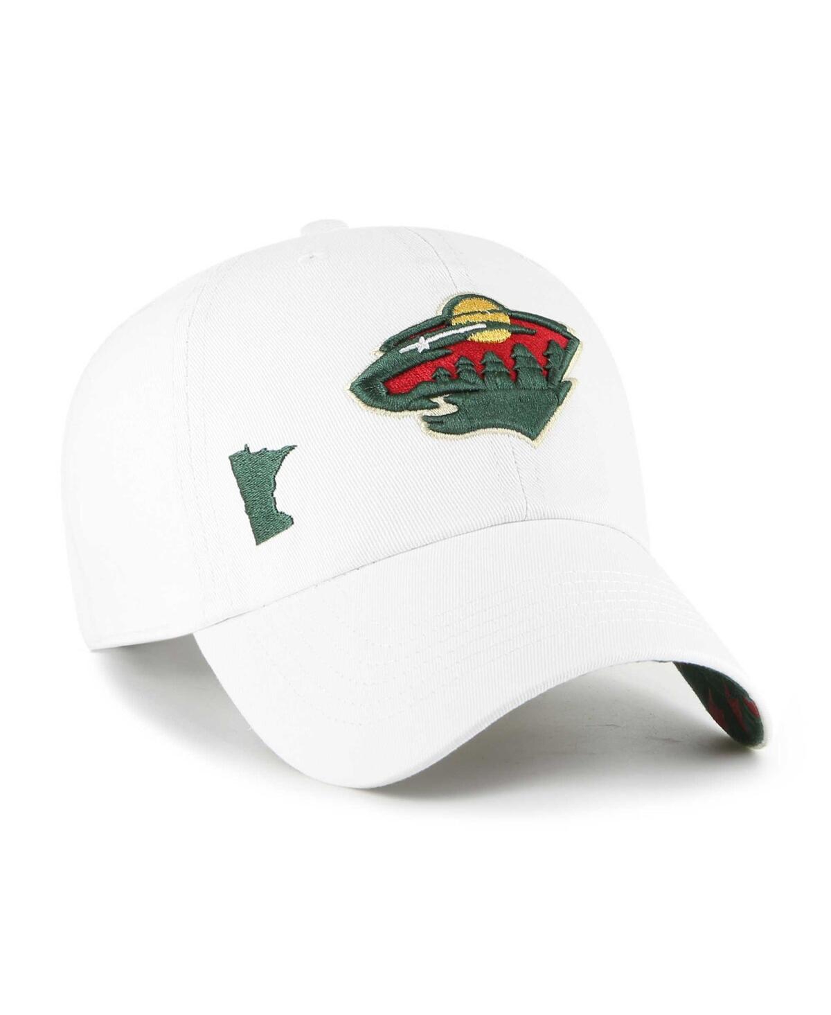 47 Brand Women's ' White Minnesota Wild Confetti Clean Up Adjustable Hat In White