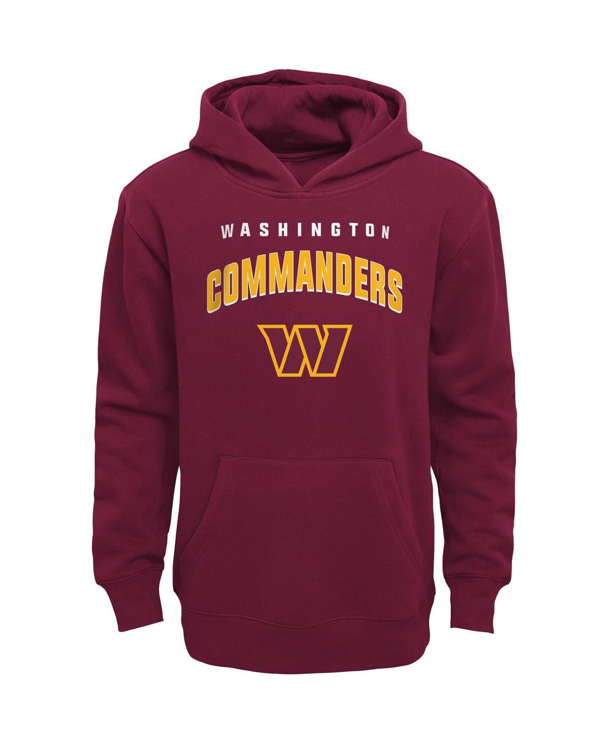 Shop Outerstuff Little Boys And Girls Burgundy Washington Commanders Stadium Classic Pullover Hoodie