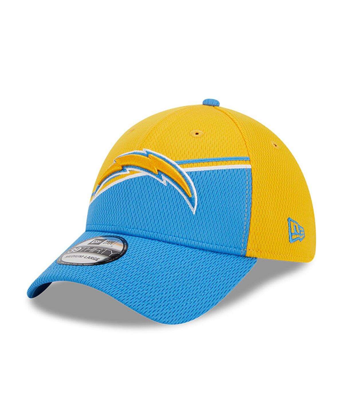 Men's New Era Gold, Powder Blue Los Angeles Chargers 2023 Sideline 39THIRTY Flex Hat