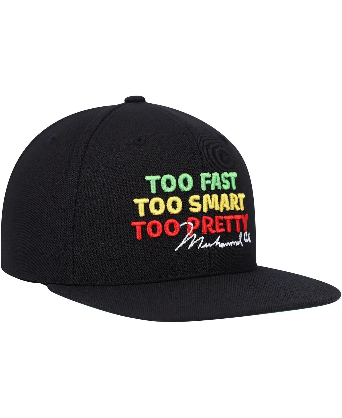Shop Contenders Clothing Men's And Women's  Black Muhammad Ali Too Pretty Snapback Hat