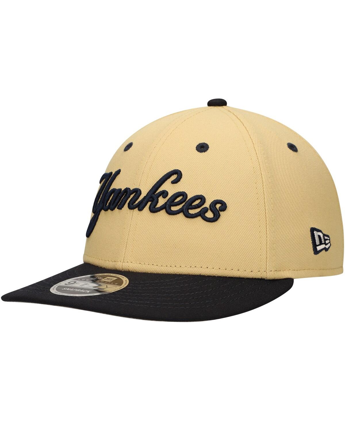 Shop New Era Men's  X Felt Gold New York Yankees Low Profile 9fifty Snapback Hat