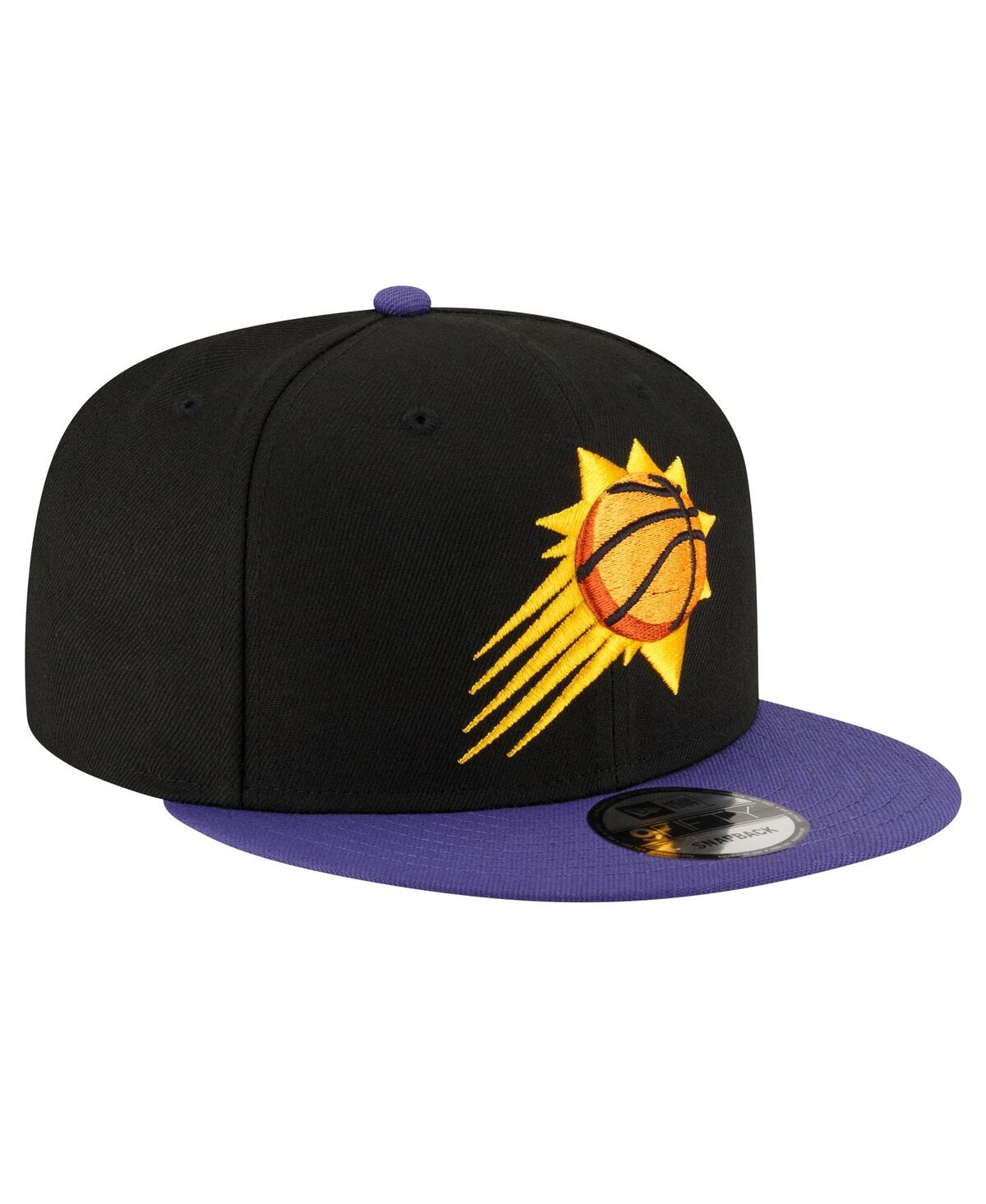 Shop New Era Men's  Black, Purple Phoenix Suns Official Team Color 2tone 9fifty Snapback Hat In Black,purple