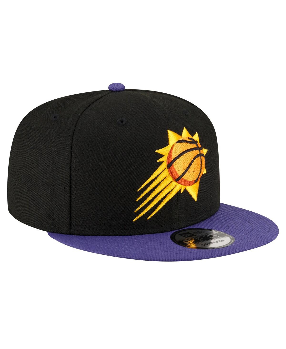 New Era Men's  Black, Purple Phoenix Suns Official Team Color 2tone 9fifty Snapback Hat In Black,purple
