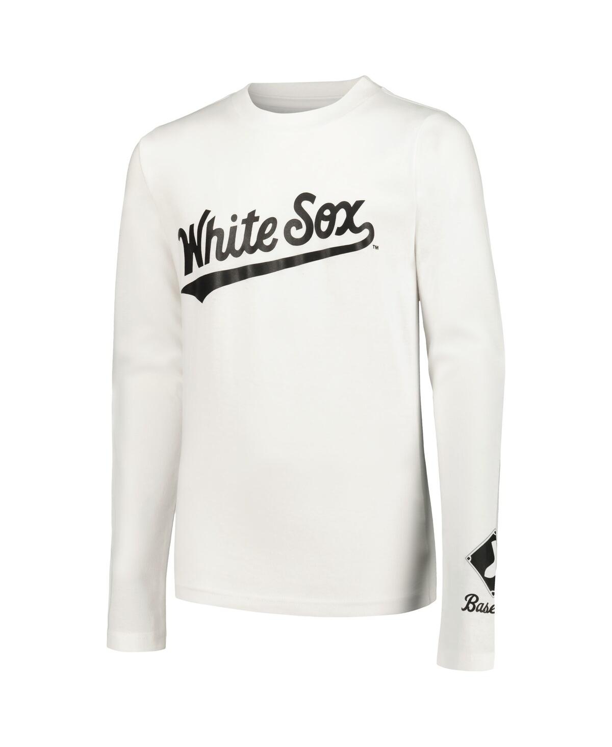 Shop Stitches Big Boys  Black, White Chicago White Sox T-shirt Combo Set In Black,white