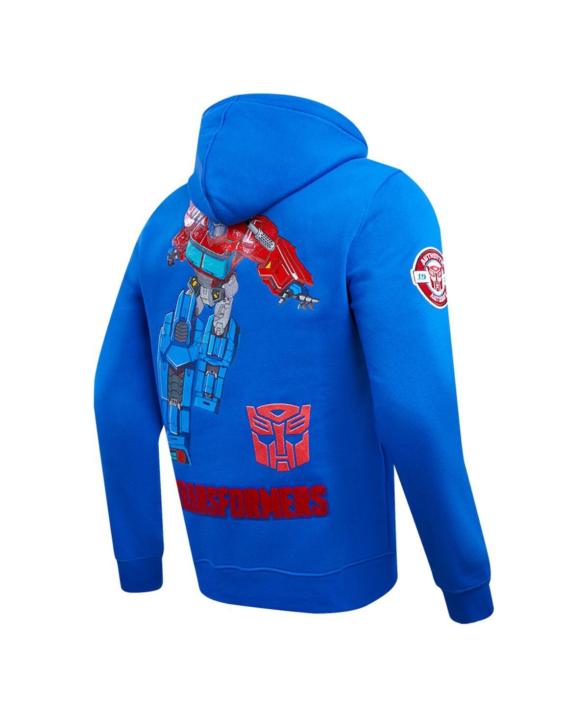 Shop Freeze Max Men's And Women's  Optimus Prime Royal Transformers Roll Out Pullover Hoodie