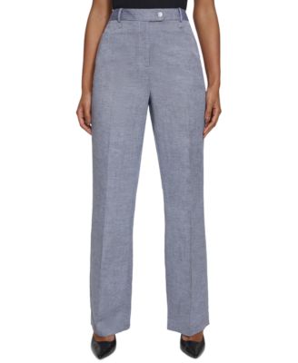 Calvin Klein - Women's Straight-Leg High-Rise Career Pants