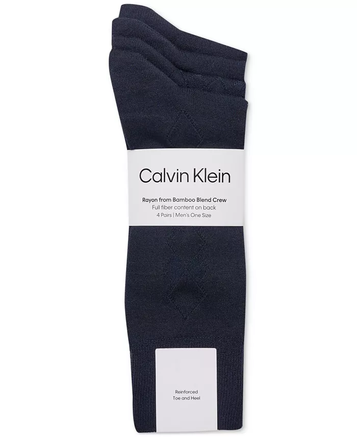 Men's Crew Dress Socks, 4-Pack - thumbnail 5