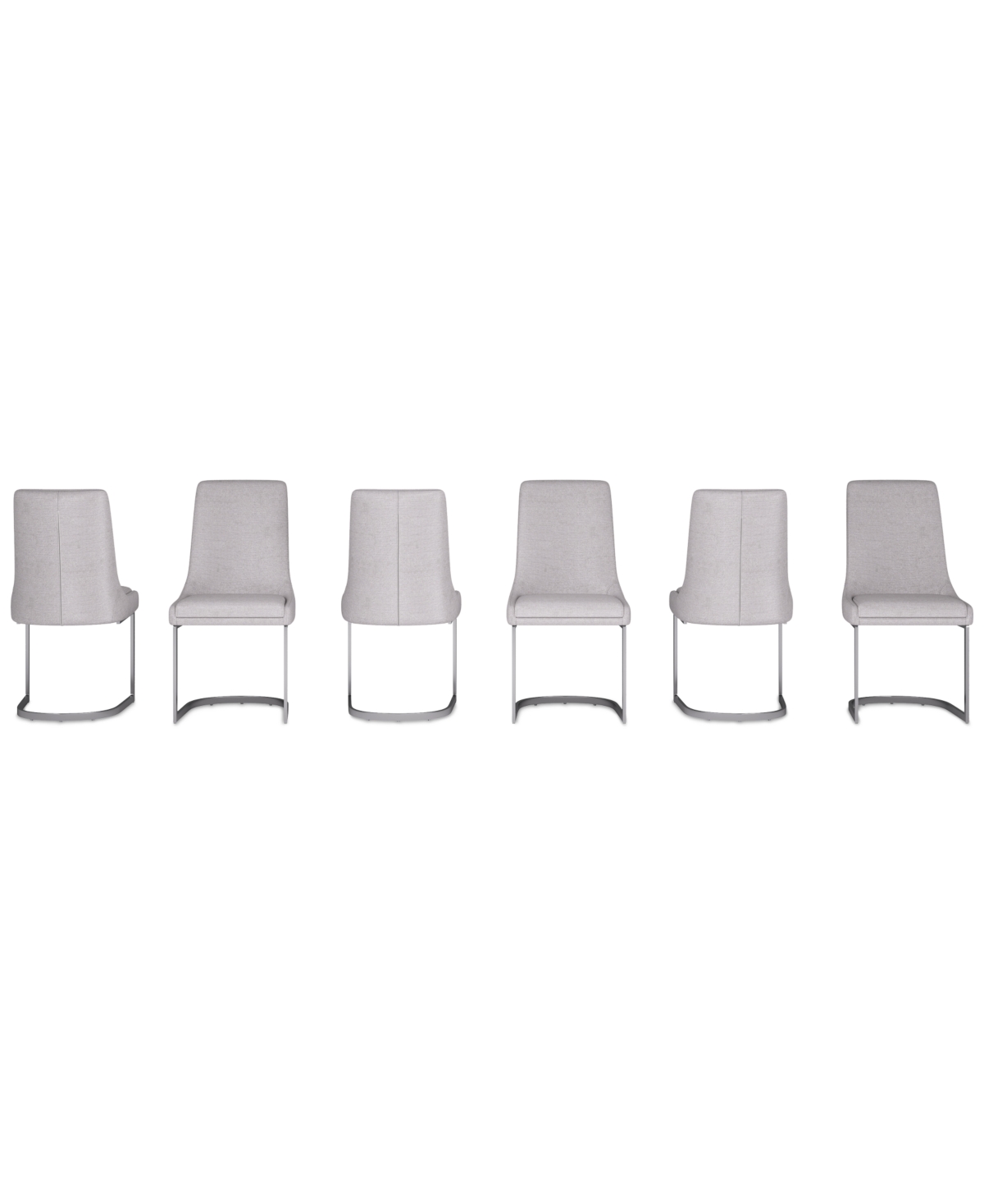 Macy's Tivie 6 Pc Dining Chair Set, Created For  In White