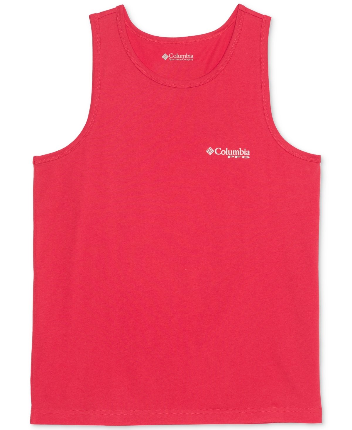 Shop Columbia Men's Pfg Flag Graphic Tank Top In Sunset Red