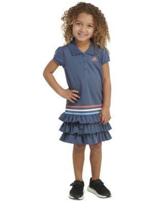 adidas - Little & Toddler Girls Short-Sleeve Ruffled Polo Dress